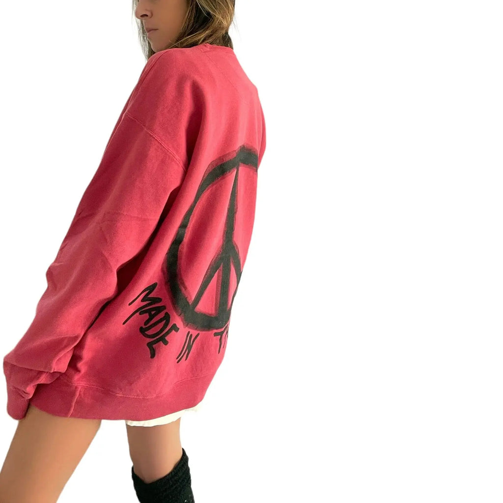 '70s Baby!' Painted Red Crewneck by Wren + Glory Wren + Glory