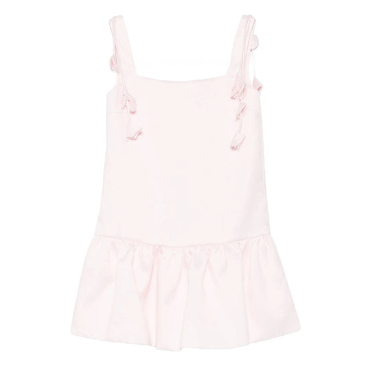 Square Neck Dress With Rear Zip