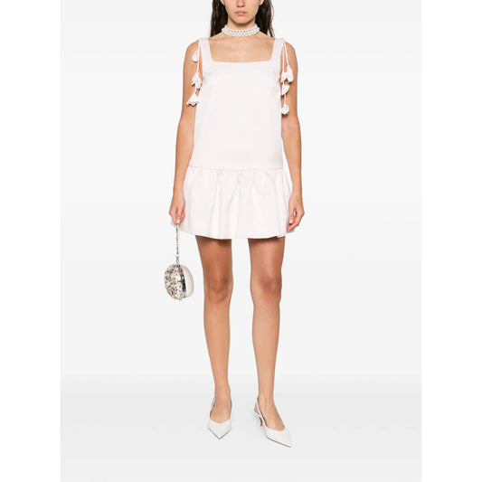Square Neck Dress With Rear Zip