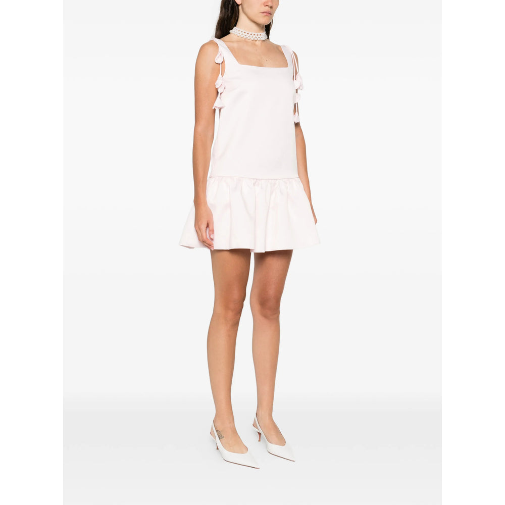 Square Neck Dress With Rear Zip