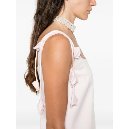 Square Neck Dress With Rear Zip