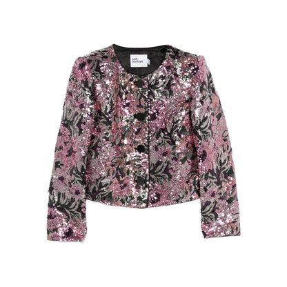 Floral Pattern Sequin Embellished Outerwear