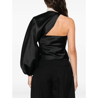 One Shoulder Asymmetric Sleeve Top