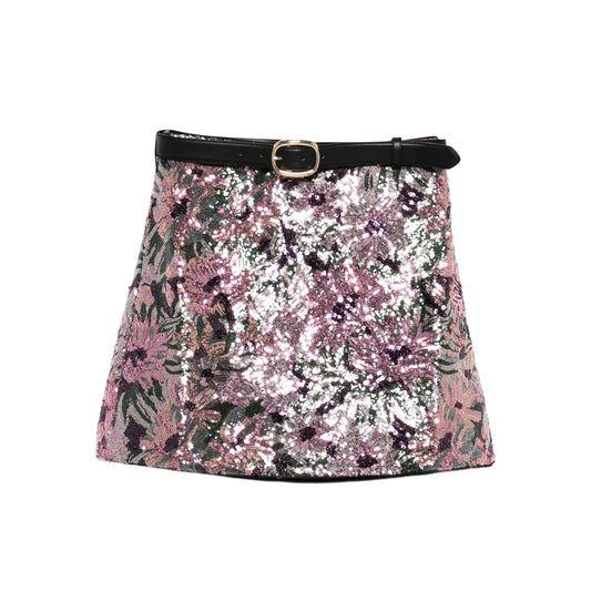 Pink Floral Pattern Skirt