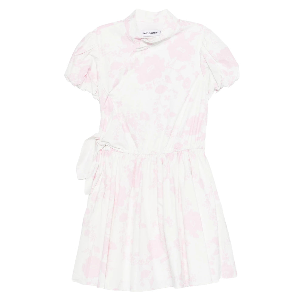 Floral Print Dress With Off-Centre Button Fastening