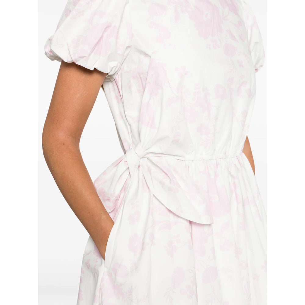 Floral Print Dress With Off-Centre Button Fastening