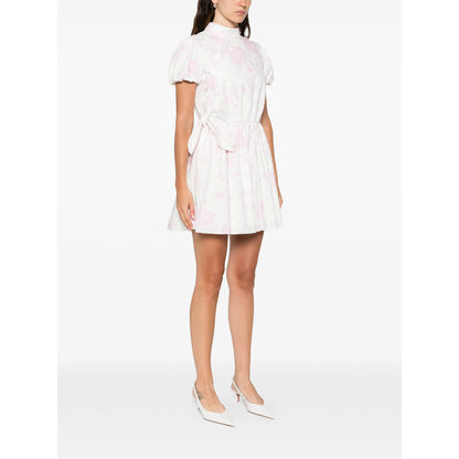 Floral Print Dress With Off-Centre Button Fastening