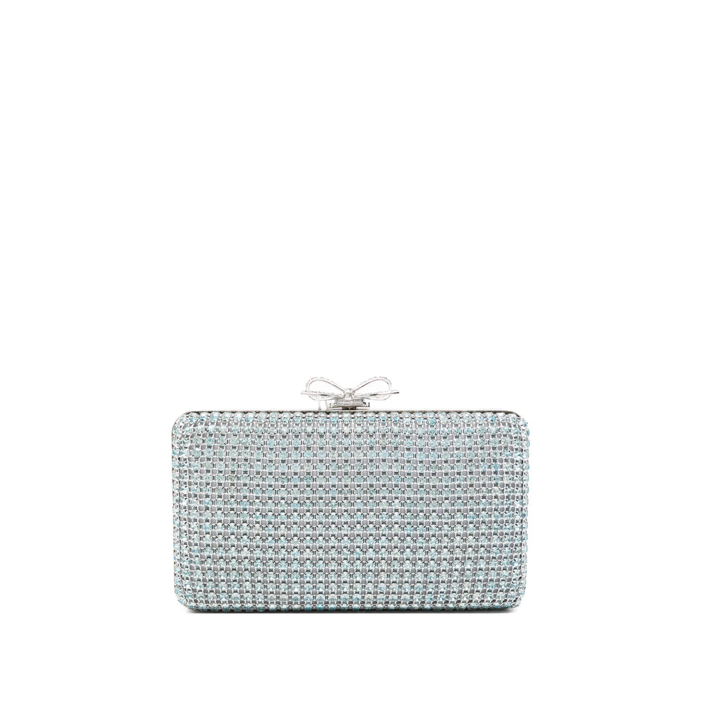 Tote Bag With Blue Crystal Chain