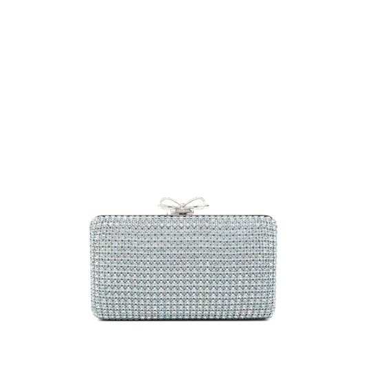Tote Bag With Blue Crystal Chain