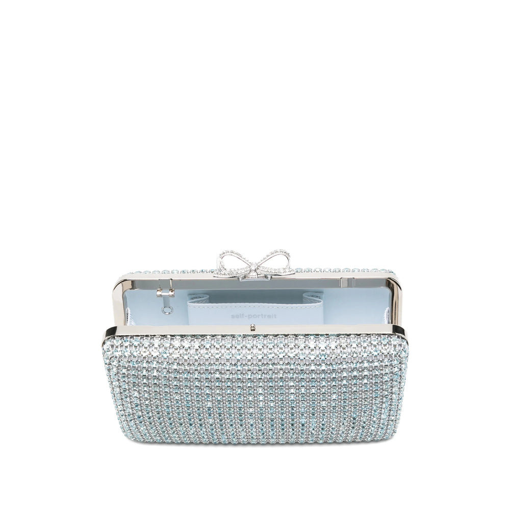 Tote Bag With Blue Crystal Chain