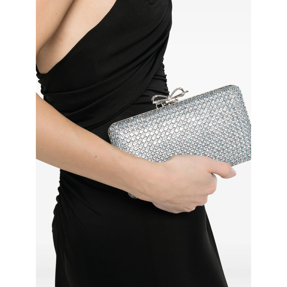 Tote Bag With Blue Crystal Chain