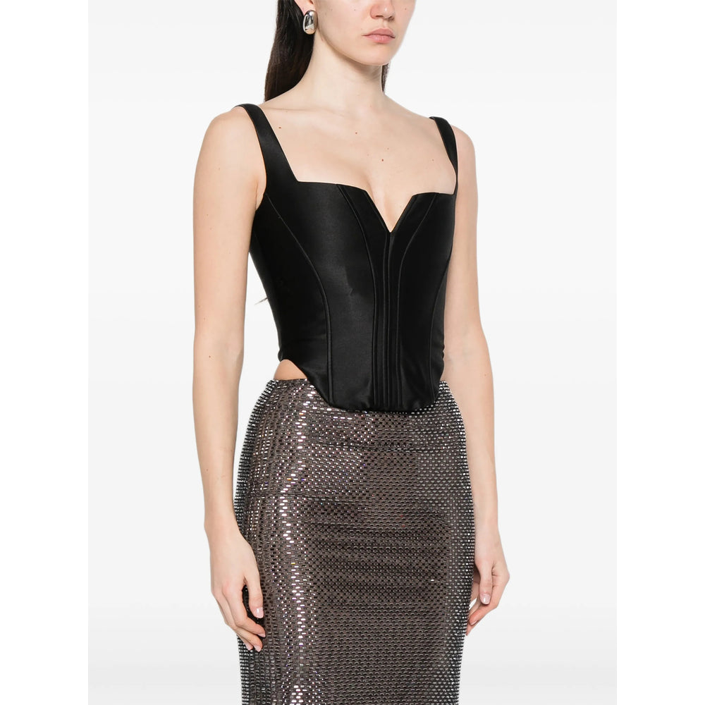 Top Sleeveless V-Neck Black