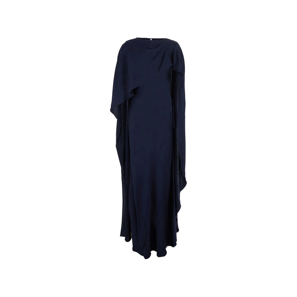 Dress Draped Cape Blue