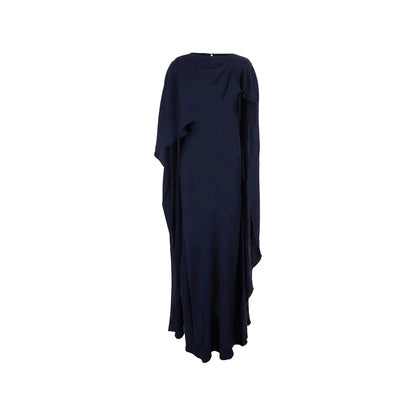 Dress Draped Cape Blue