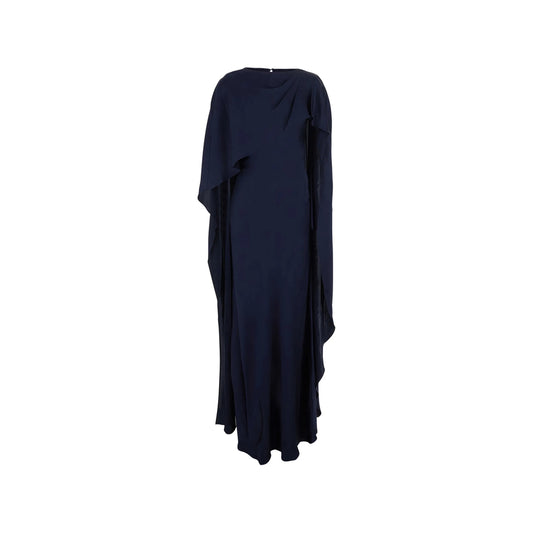 Dress Draped Cape Blue