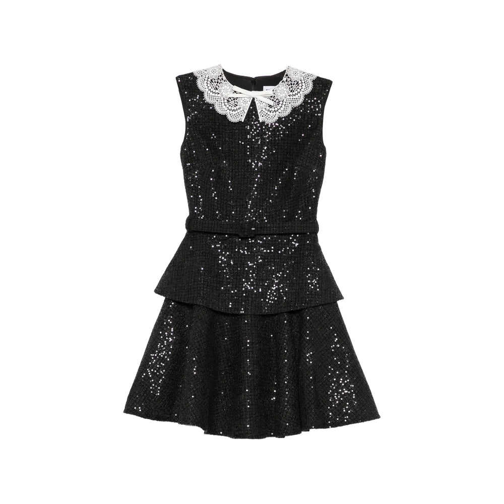 Dress in Black Bouclé