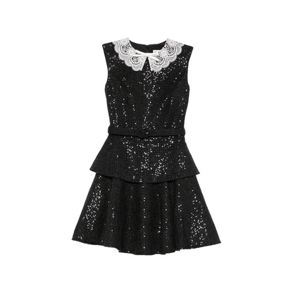 Dress in Black Bouclé
