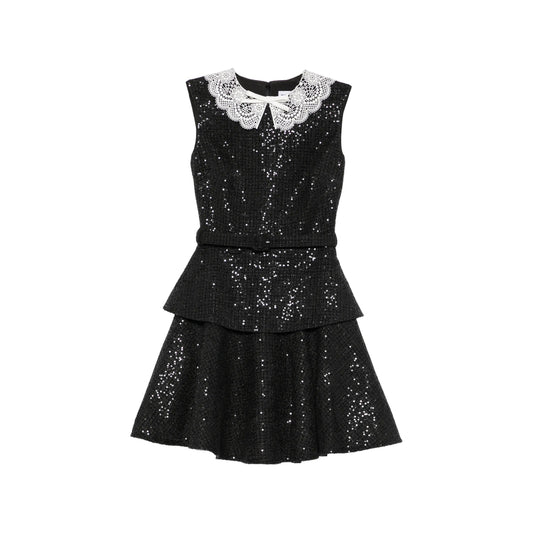 Dress in Black Bouclé