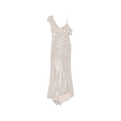 Dress With Silver Sequin & Ruffles