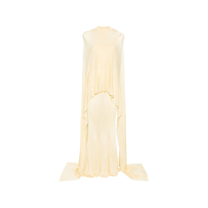 Dress With Cape Detail Yellow