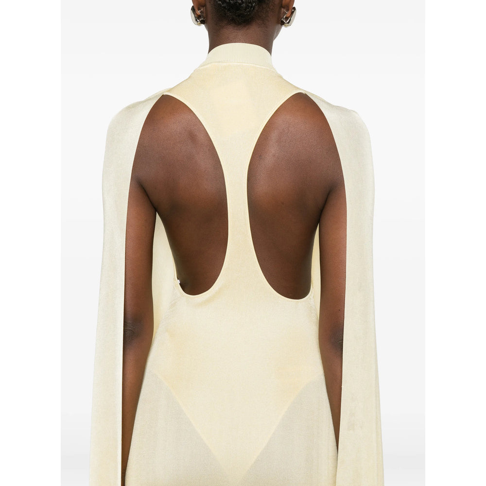 Dress With Cape Detail Yellow