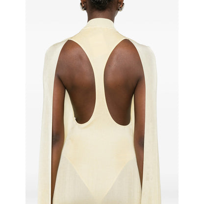 Dress With Cape Detail Yellow