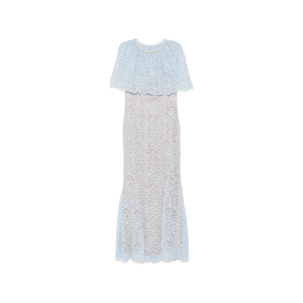 Dress in Lace Blue/Neutrals