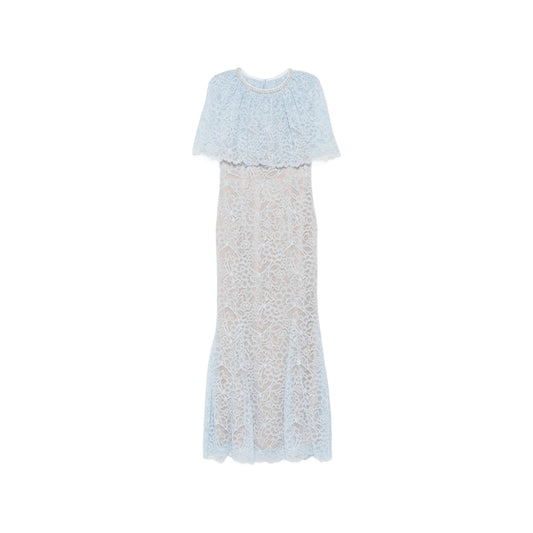 Dress in Lace Blue/Neutrals
