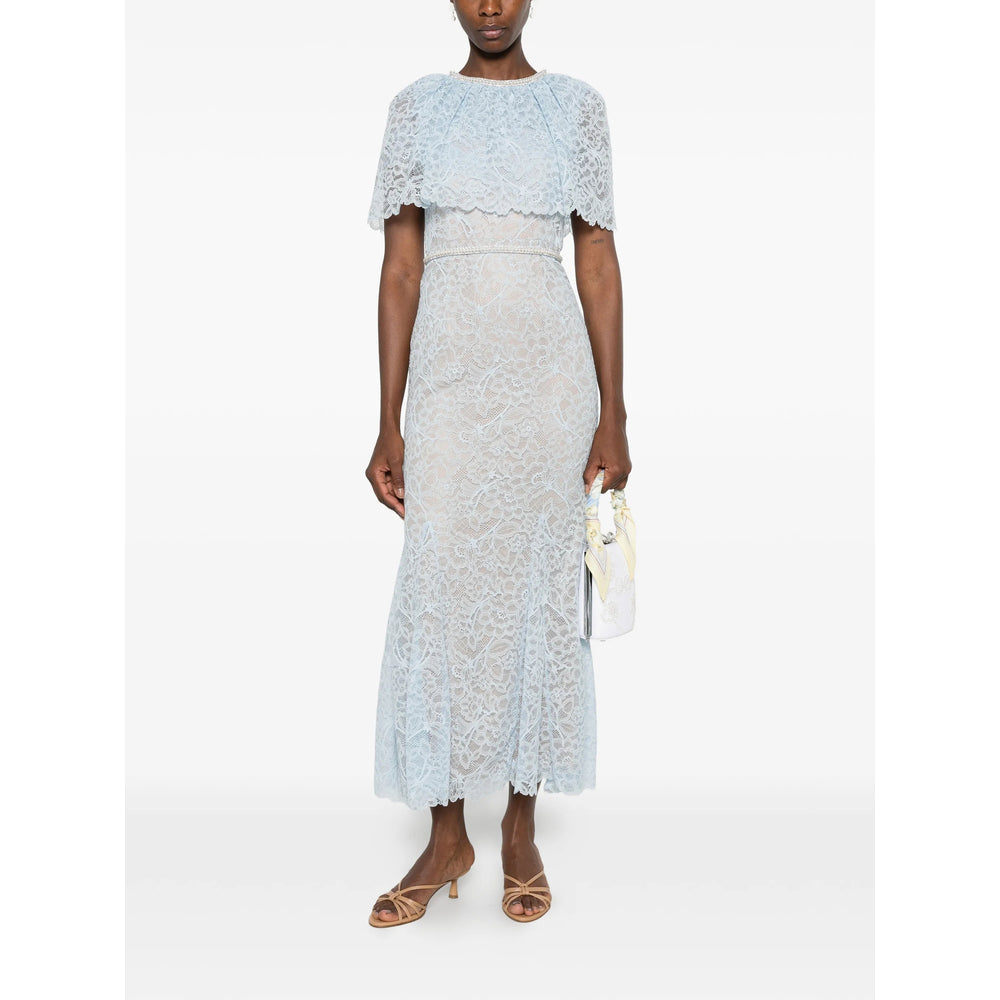 Dress in Lace Blue/Neutrals