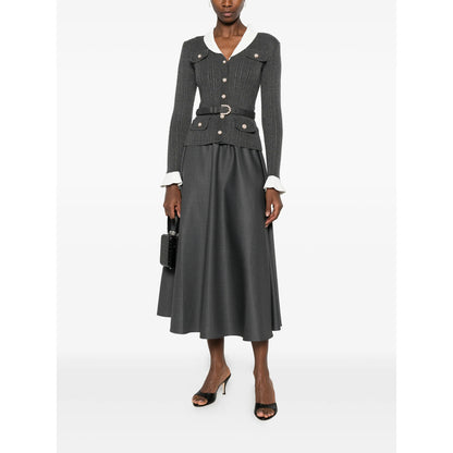 Dress Ribbed-Knit Grey