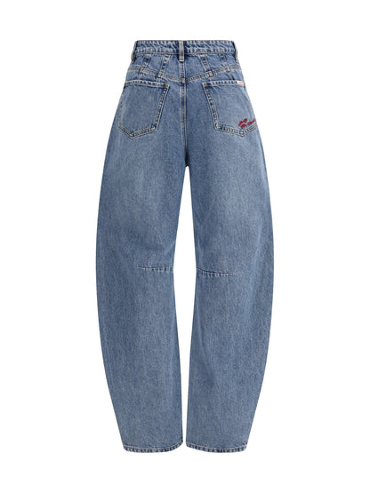 Jeans Barrel-Leg Blue