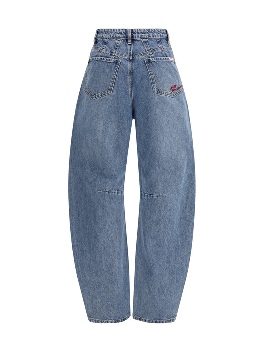 Jeans Barrel-Leg Blue