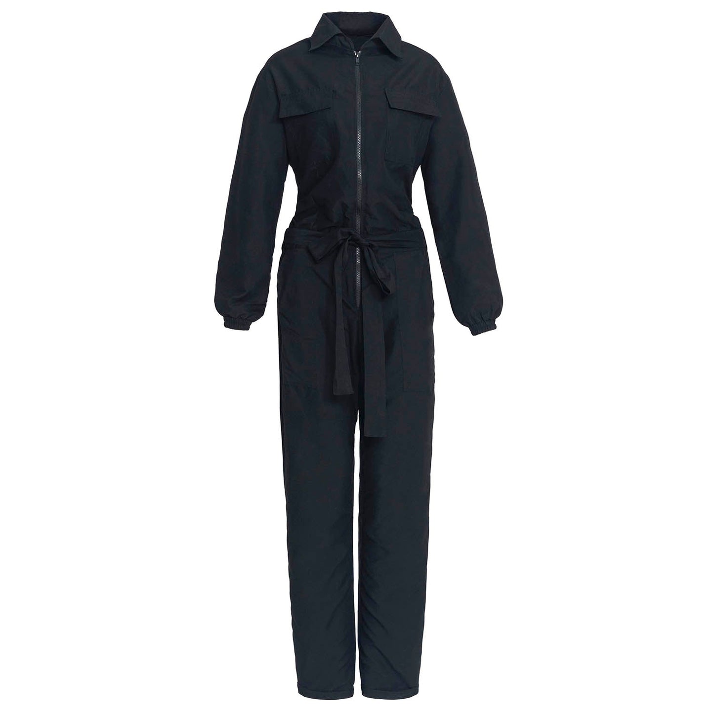 The Amelia Recycled Travel Jumpsuit in Black