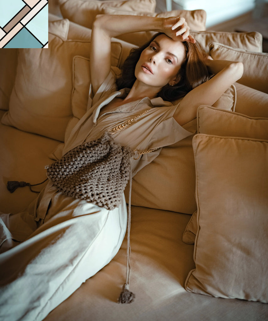 ARYA Safari Linen Midi Dress, in Beige by BrunnaCo BRUNNA CO