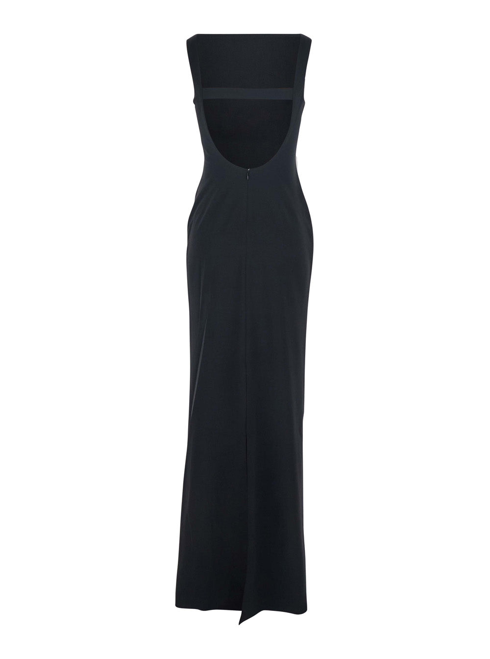 Black Long Dress With Square Neckline