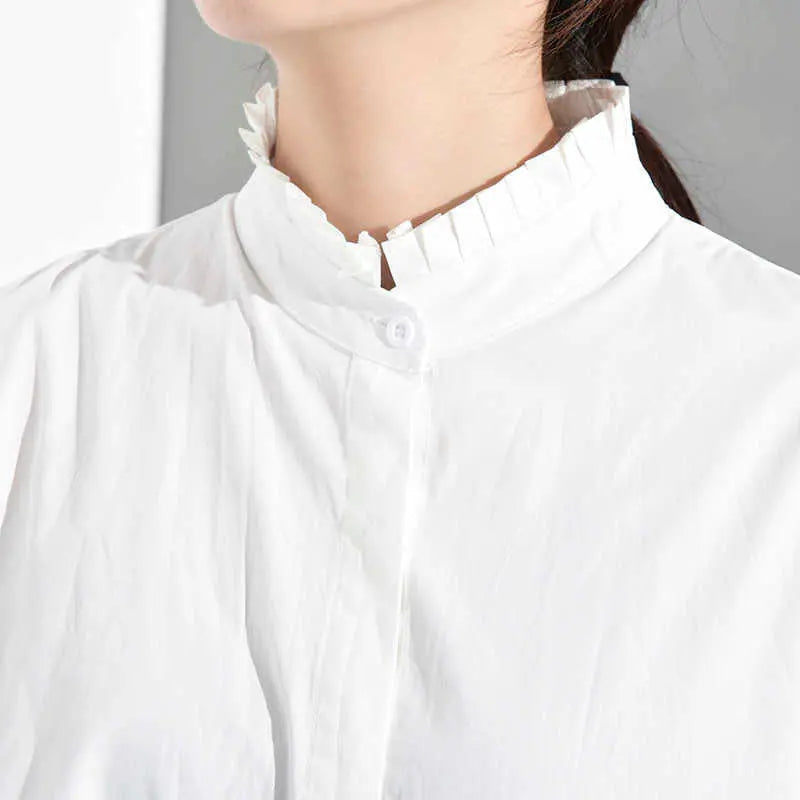 Akihiko Long Sleeve Irregular Shirt Dress by Marigold Shadows Marigold Shadows