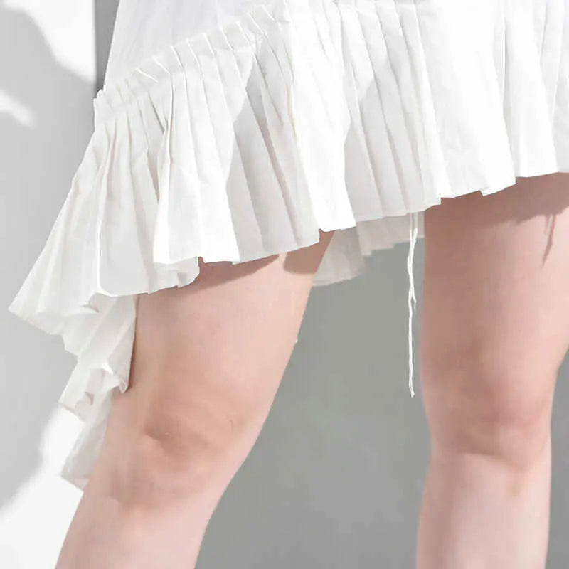 Akihiko Long Sleeve Irregular Shirt Dress by Marigold Shadows Marigold Shadows