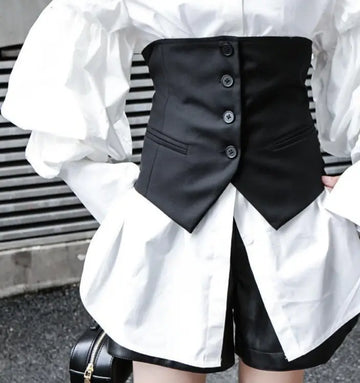 Akino Button Waist Vest by Marigold Shadows Marigold Shadows