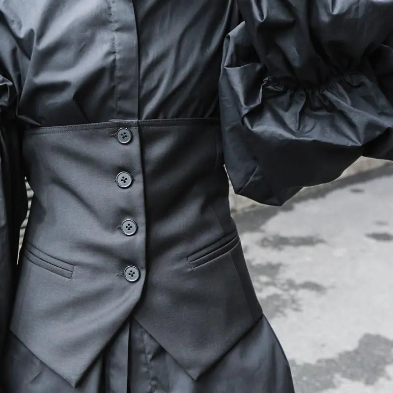 Akino Button Waist Vest by Marigold Shadows Marigold Shadows