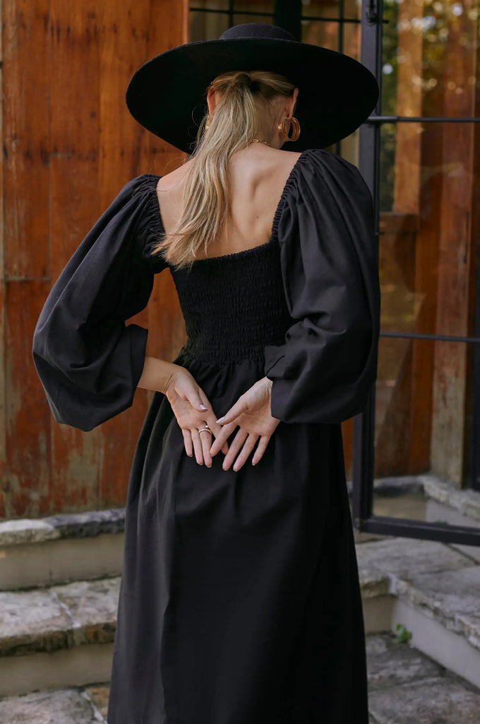 Alila Smocked Linen Midi Dress by Bali ELF Bali ELF