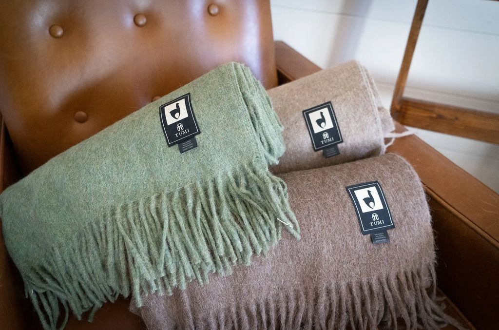 Alpaca Wool Throw Blanket - Solid Colors by Alpaca Threadz ALPACA THREADZ