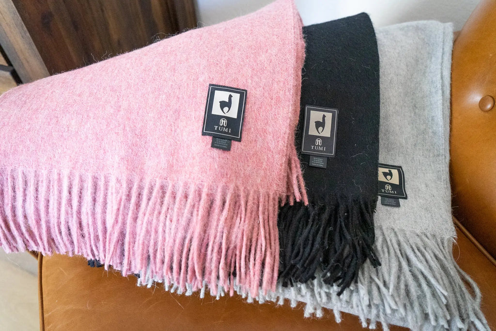 Alpaca Wool Throw Blanket - Solid Colors by Alpaca Threadz ALPACA THREADZ