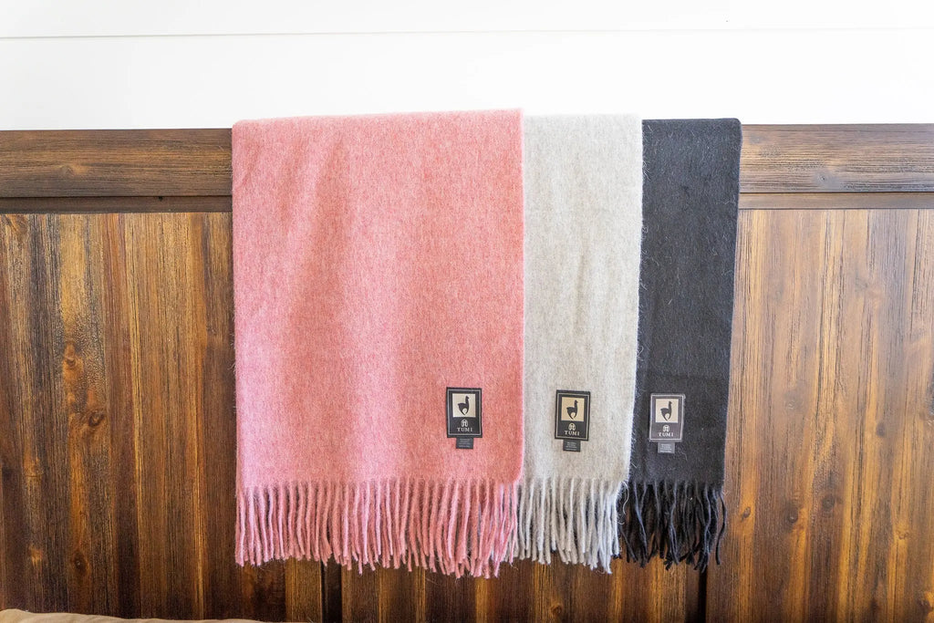 Alpaca Wool Throw Blanket - Solid Colors by Alpaca Threadz ALPACA THREADZ