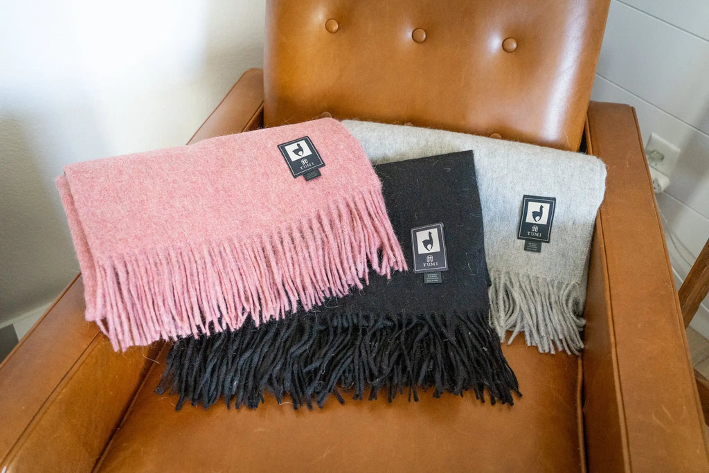 Alpaca Wool Throw Blanket - Solid Colors by Alpaca Threadz ALPACA THREADZ