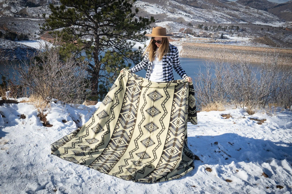 Andean Alpaca Wool Blanket - Slate by Alpaca Threadz ALPACA THREADZ