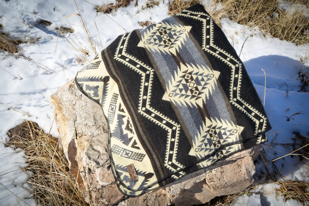 Andean Alpaca Wool Blanket - Slate by Alpaca Threadz ALPACA THREADZ