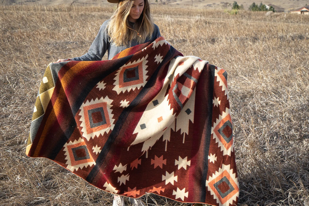Andean Alpaca Wool Blanket - Western by Alpaca Threadz ALPACA THREADZ