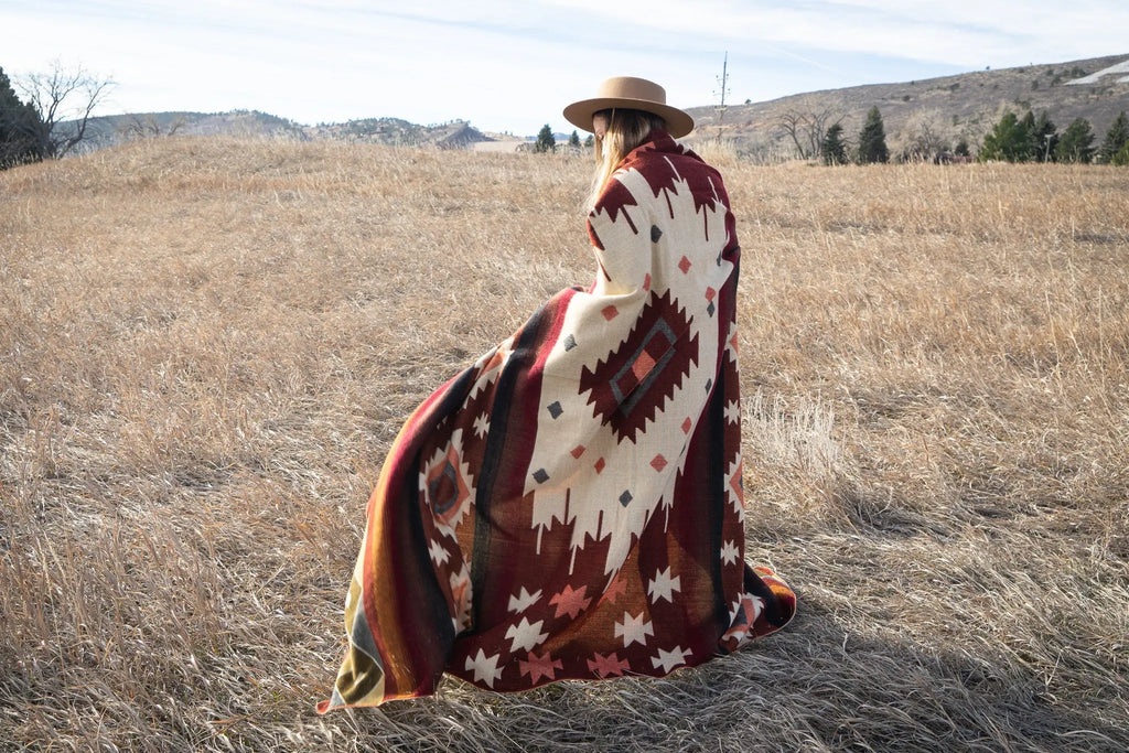 Andean Alpaca Wool Blanket - Western by Alpaca Threadz ALPACA THREADZ