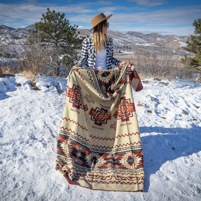 Andean Alpaca Wool Blanket - Wildfire by Alpaca Threadz ALPACA THREADZ