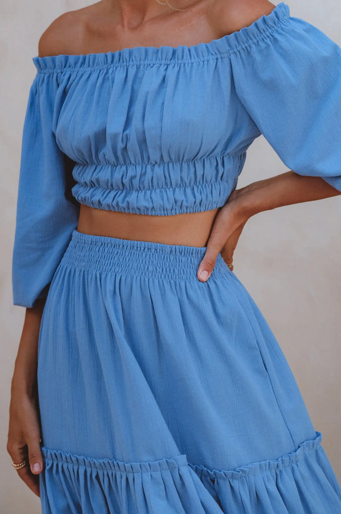 Annabelle Boho Linen Maxi Skirt by Bali ELF Bali ELF